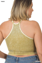 Load image into Gallery viewer, PLUS WASHED RIBBED SEAMLESS CROPPED CAMI TOP
