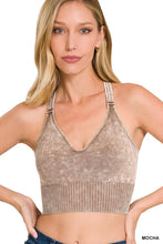 Load image into Gallery viewer, WASHED CRISSCROSS STRAP BACK SEAMLESS TANK TOP
