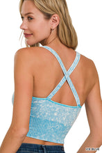 Load image into Gallery viewer, WASHED CRISSCROSS STRAP BACK SEAMLESS TANK TOP
