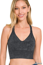 Load image into Gallery viewer, WASHED CRISSCROSS STRAP BACK SEAMLESS TANK TOP
