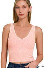 Load image into Gallery viewer, AH CROPPED  PADDED V-NECK S/M TANK TOP
