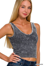 Load image into Gallery viewer, AH CROPPED  PADDED V-NECK S/M TANK TOP
