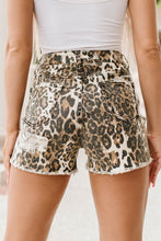 Load image into Gallery viewer, AH CHEETAH PRINT DISTRESSED DENIM  SHORTS
