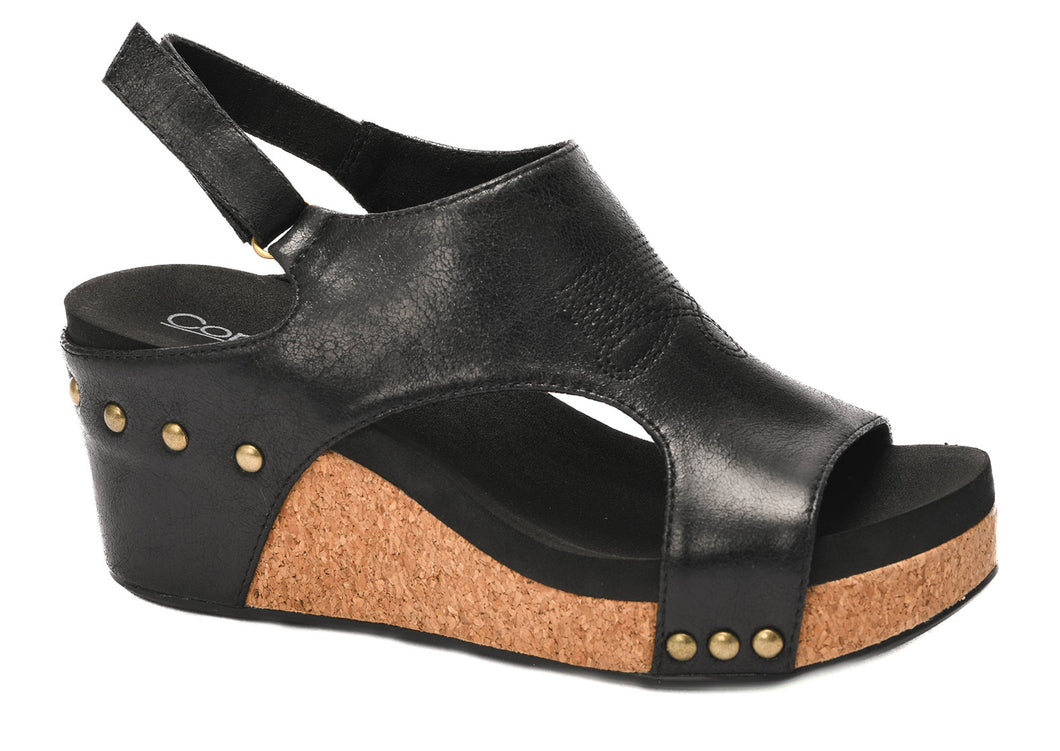 CORKYS BLACK BOOT STITCH CARLY WEDGE