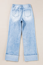 Load image into Gallery viewer, Beau Blue Light Wash Distressed Flare Jeans
