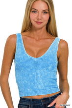 Load image into Gallery viewer, AH CROPPED  PADDED V-NECK S/M TANK TOP
